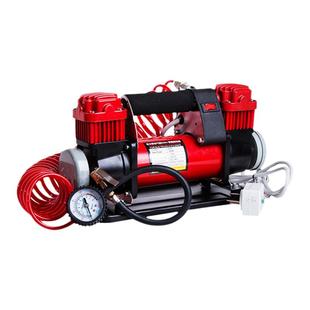 家用220v12v两用充气泵双缸大功率 交流电便携式打气筒汽车轮胎加
