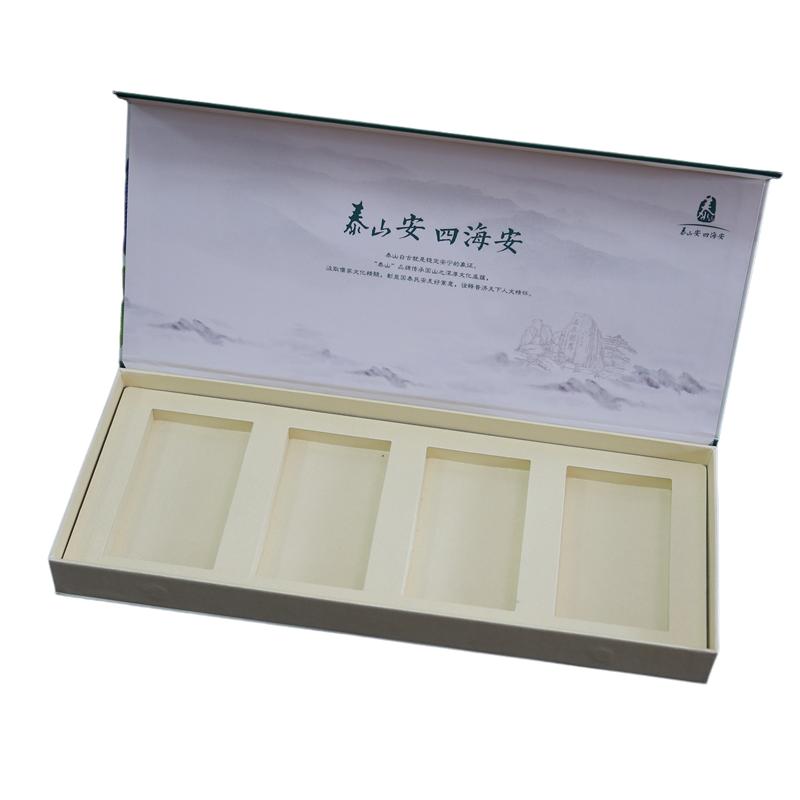 泰山四悦荷花宣煊赫门黄金叶宽窄礼品盒