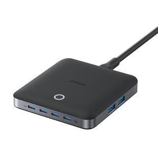 ANKER安克130w桌面充电站多口氮化镓充电器收纳便携100W充电坞PD充电头适用苹果MacBook安卓iPhone17通用iPad