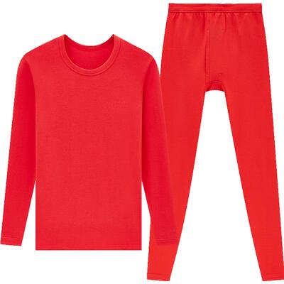 三枪本命年情侣红色保暖内衣