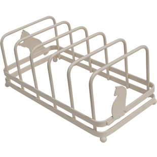 猫部杂货 日系猫咪厨房铁艺归置架 盘子沥水置物架家庭整理收纳架