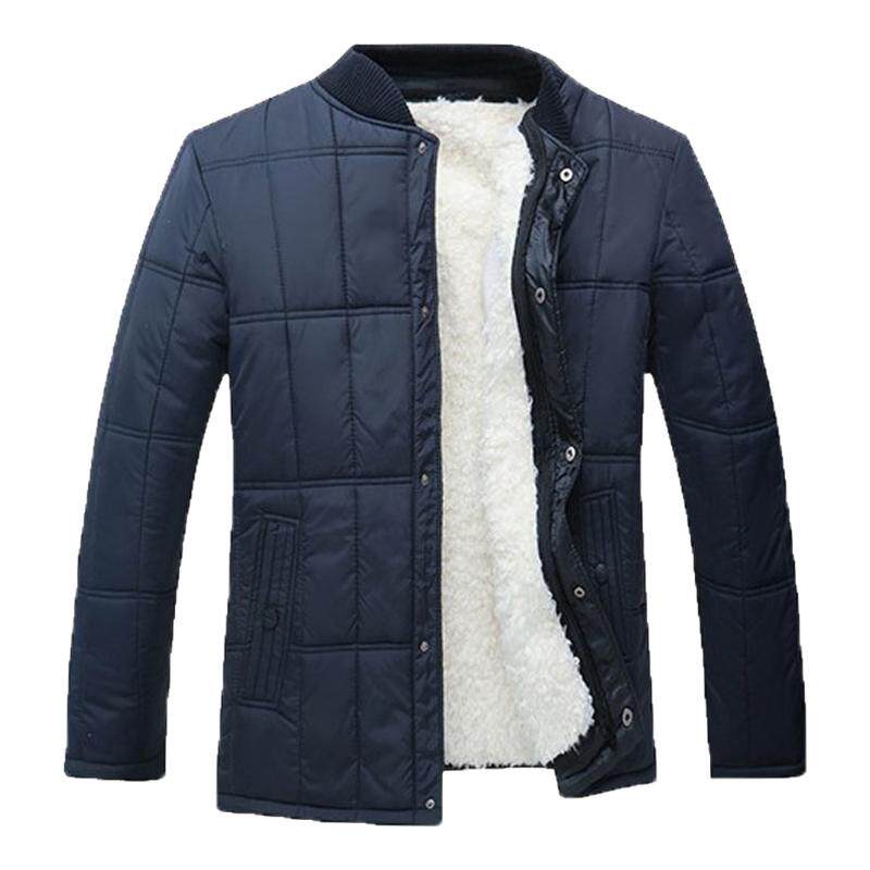 皮毛一体羊毛内胆尼克服中老年冬季棉袄外套男羊皮袄加厚大码棉衣