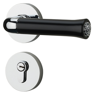 德国KABO法式亮银分体门锁室内卧室磁吸静音简约实木把手家用门锁