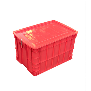 红色带锁危险品不良品塑料盒周转箱危险品收纳箱不合格品储放置箱