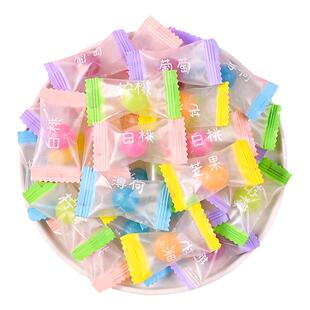 网红高颜值白桃味水果硬糖喜糖婚酸味糖果休闲儿童小零食散装批发