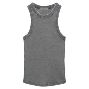 Round-neck sleeveless bottom vest       纯色圆领无袖打底背心