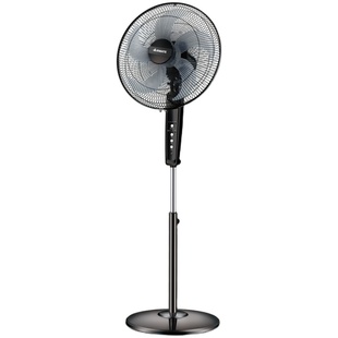 艾美特电风扇家用遥控落地扇16寸五叶宿舍立式定时摇头大风力风扇