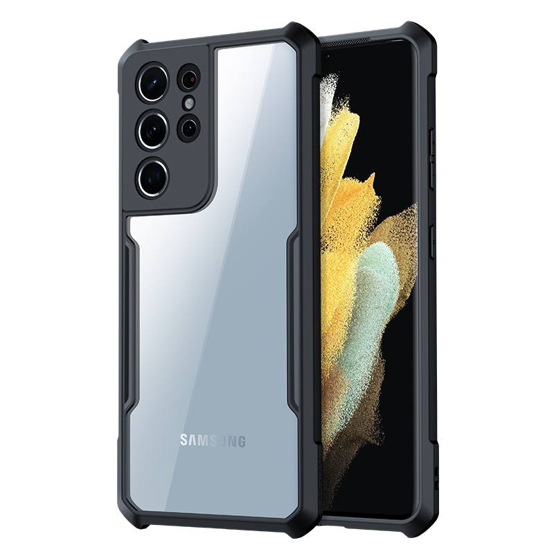 讯迪适用三星note20ultra手机壳S22气囊防摔保护壳超薄包镜头S23保护壳简约透明硅胶s21+外壳男女商务20个性