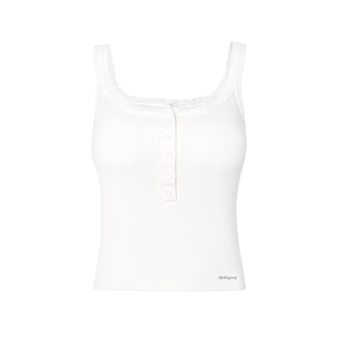 黄灿灿同款 Liilou cleanfit 自带胸垫 修身蕾丝花边吊带背心