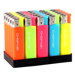 超凡明火防风打火机批发塑料耐用广告一次性火机高档定制定做刻字