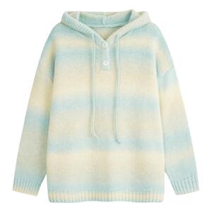 YUZI鱼子上衣渐变毛衣大码女装微胖mm软糯显瘦遮肉200斤百搭吸晴