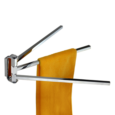 全铜旋转毛巾架不锈钢多杆40cm