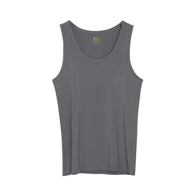 红豆7A级抑菌莫代尔男士背心柔滑透气简约基础纯色圆领运动背心