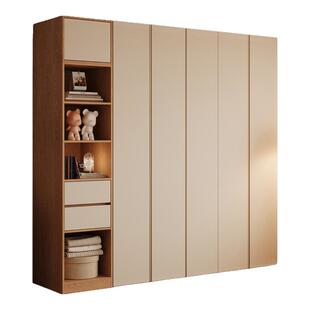 木兜家具木隐衣柜原木风2026新款实木质大衣柜家用主卧室六门衣橱