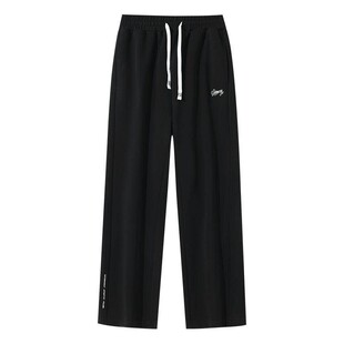 维动加绒运动裤男跑步训练冬季加厚保暖篮球针织宽松休闲直筒卫裤