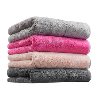 厨房专用抹布毛巾吸水不沾油珊瑚绒麻布洗碗布灶台擦布擦桌子摸布