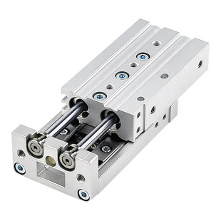 精密导轨滑台气缸HLS/MXS12/8/6/16/20-10X50X30X40*100小型气动