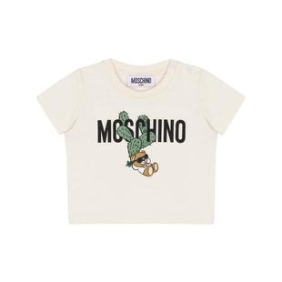 【惊喜特惠】Moschino/莫斯奇诺 婴童Teddy Bear印花平纹针织T恤