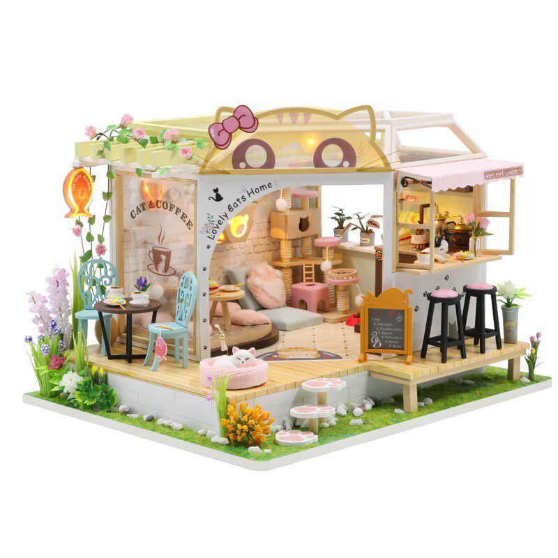 弘达diy小屋猫咖手工制作阁楼
