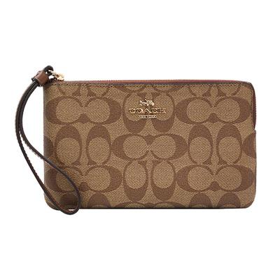 COACH/蔻驰女士PVC配皮手拿包