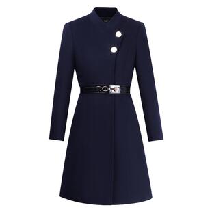 高端职业羊毛呢外套女客服工装售楼部酒店前台接待工作服呢子大衣