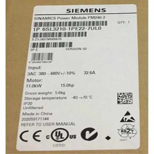 议价6SL3210-1PE22-7UL0西门子G120变频器功率模块6SL32101PE227U