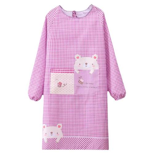 长袖防油罩衣轻微防水围裙不沾毛不起球围腰车间工作服厨房家用女