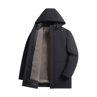 杉杉三合一羽绒服男士2025冬季新款连帽可拆内胆鸭绒加厚商务外套