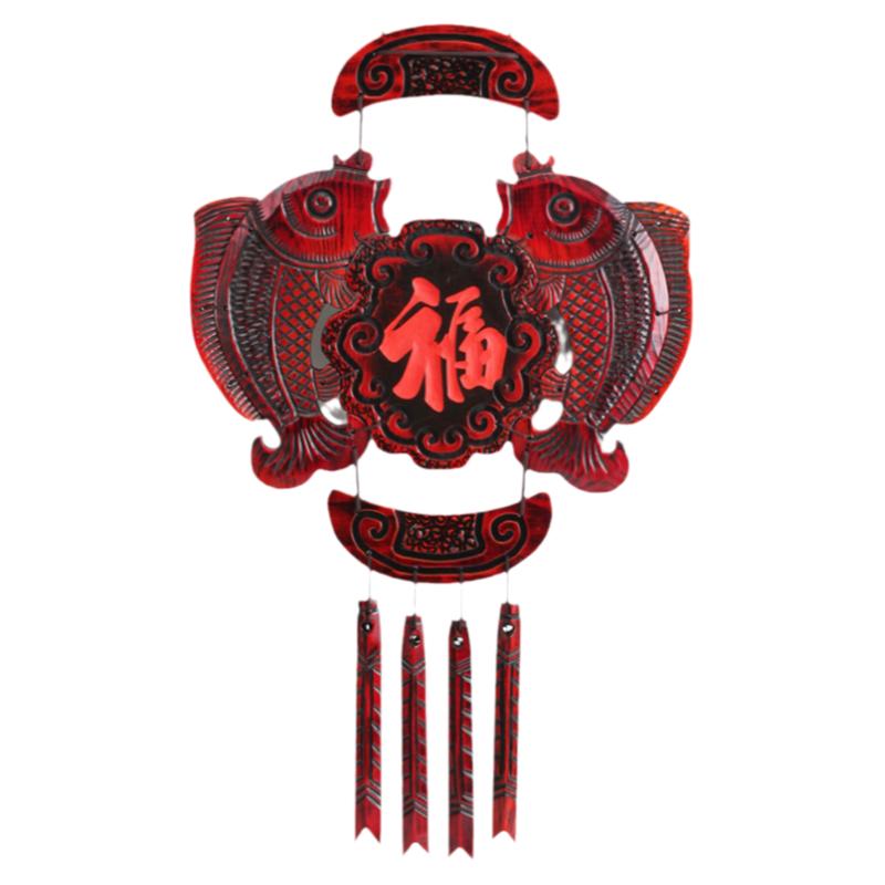 祈福桃木新中式风年年有余装饰品