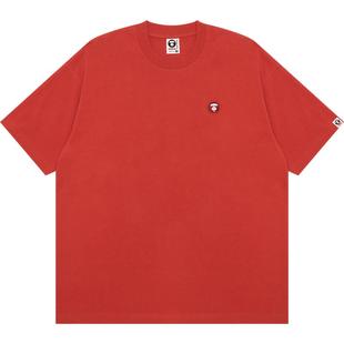 Aape旗舰店男装春夏猿人徽章字母刺绣简约潮流短袖T恤1598XXO