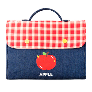 布艺手提孕检收纳册孕妇产检收纳册产检报告单资料册孕期档案册A4文件收纳袋怀孕记录册孕妈检查报告产检本