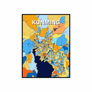 城市地图挂画客厅沙发背景墙办公室餐厅包豪斯北欧壁画装饰画定制