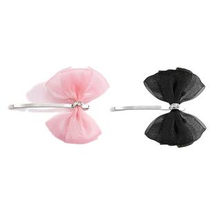 USELESSOBJECTS优优璐同款手工蝴蝶结丝带发夹一字夹头饰轻奢高级