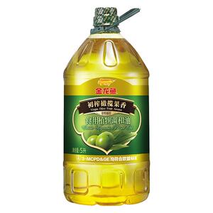 金龙鱼调和油初榨橄榄果香调和油5L非转基因家用桶装食用油5升