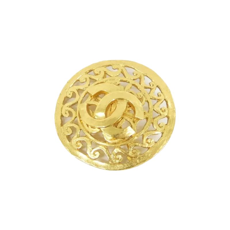 中古二奢CHANEL香奈儿95新Vintage Chanel Brooch胸针双CBRANDOFF