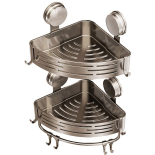 吸盘浴室置物架三角篮免打孔卫生间厕所收纳架子墙角沐浴露洗澡架