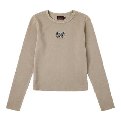 EVISU女士心形骷髅布贴绣上衣