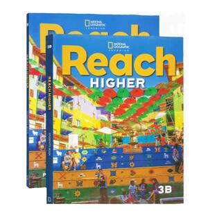 现货原版进口 美国国家地理出版社 Reach Higher Student Pack 3B 学生用书+练习册 儿童青少年英语教材 9780357366899
