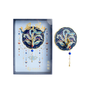 中国国家博物馆孝端皇后凤冠化妆镜手持便携随身镜古风送女友礼物