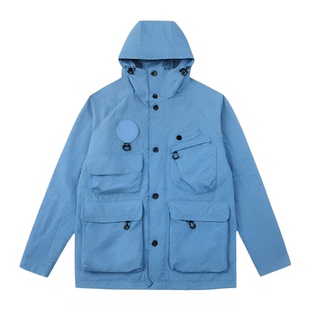 currahee 机能系列多袋连帽夹克11口袋超多收纳防水涂层男士外套