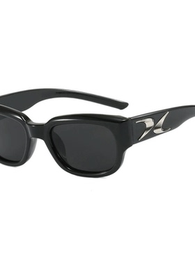 韩版回旋镖方形墨镜2025款太阳眼镜圆脸凹造型时髦高级感太阳镜男