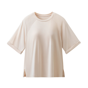 睡衣女款夏季带胸垫短袖短裤大码冰丝夏天家居服可外穿莫代尔上衣