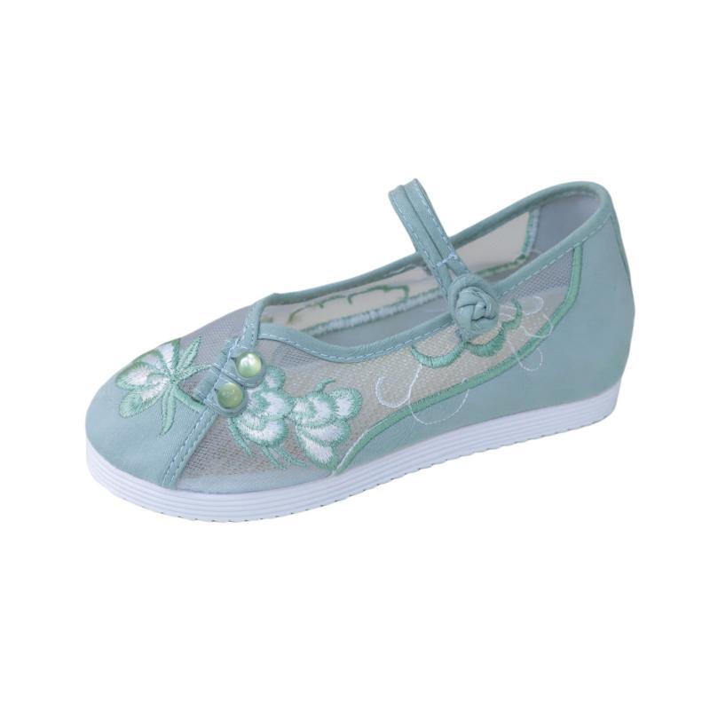 旗袍鞋增高女士夏季网纱汉服鞋子