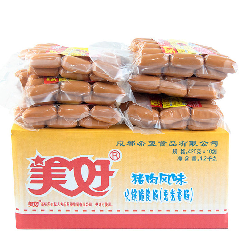 美好猪肉脆皮肠即食火锅串串香用