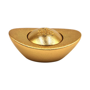 【普陀山官方】财神到家元宝转转摆件招财进宝客厅前台办公室摆件