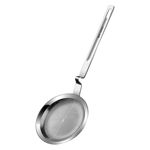 喜诗316L不锈钢漏勺除沫滤油两用勺打沫勺家用厨房撇油撇浮沫勺