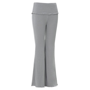 芭蕾舞蹈裤成人女新款练功服翻腰热身裤长裤训练服跳舞微喇直筒裤