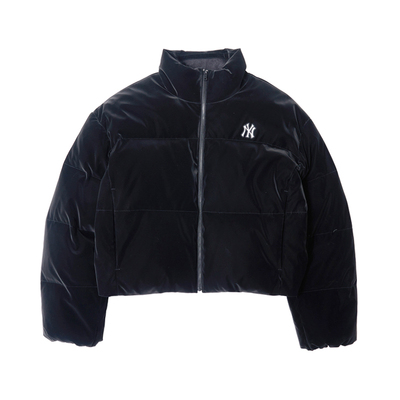 MLB女款哑光亮面短款立领羽绒服