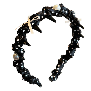 儿童波点发箍2025新款女童高端发旅头箍不勒头防滑带齿碎发卡头饰