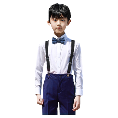 罗蒙儿童西服裤子藏青黑色